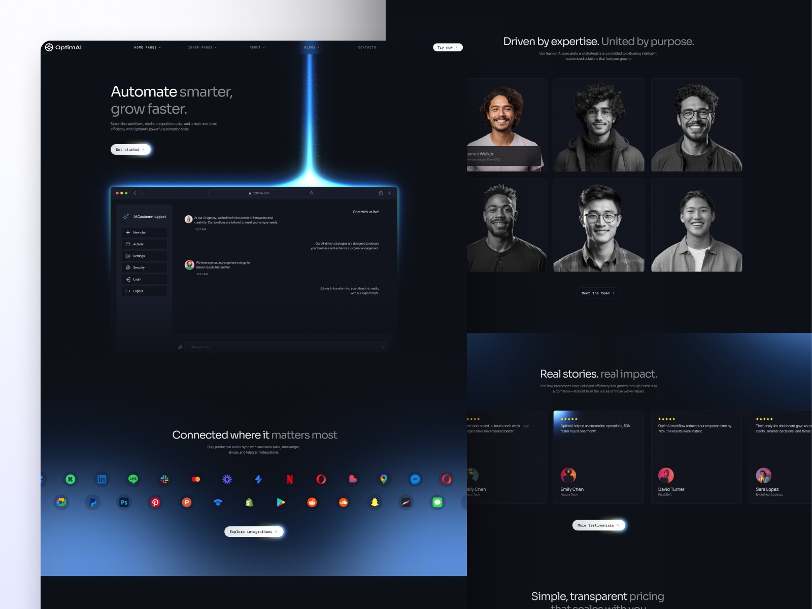 Optim AI template preview