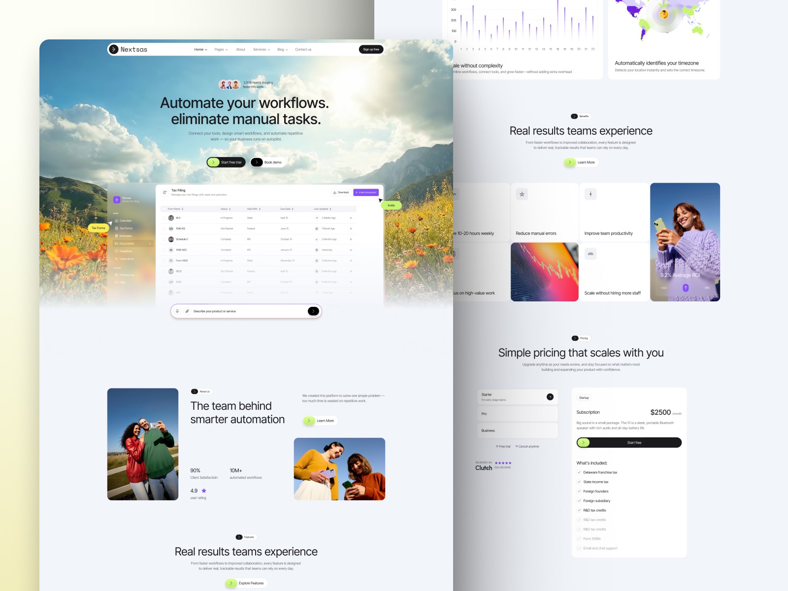 Nexsas template preview